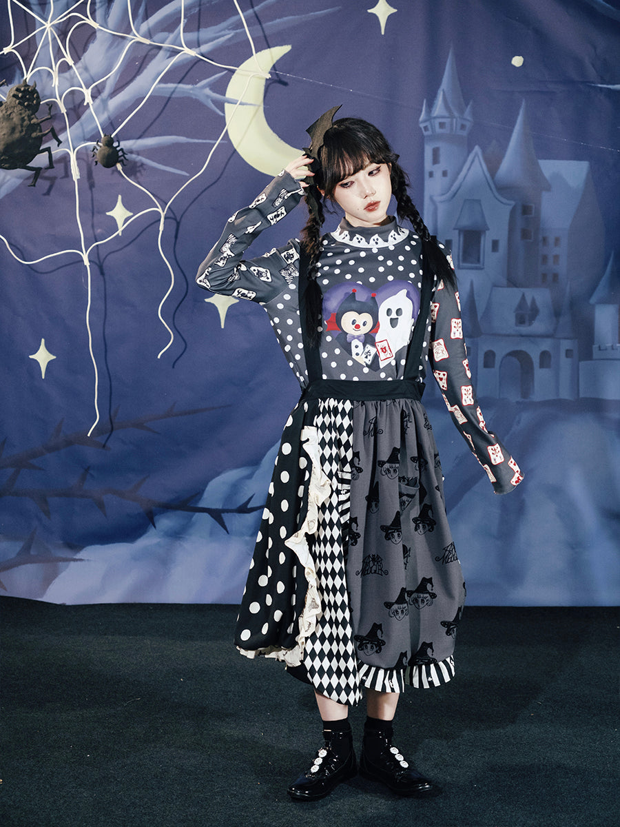 Polka Dot Playing Cards Jester Top