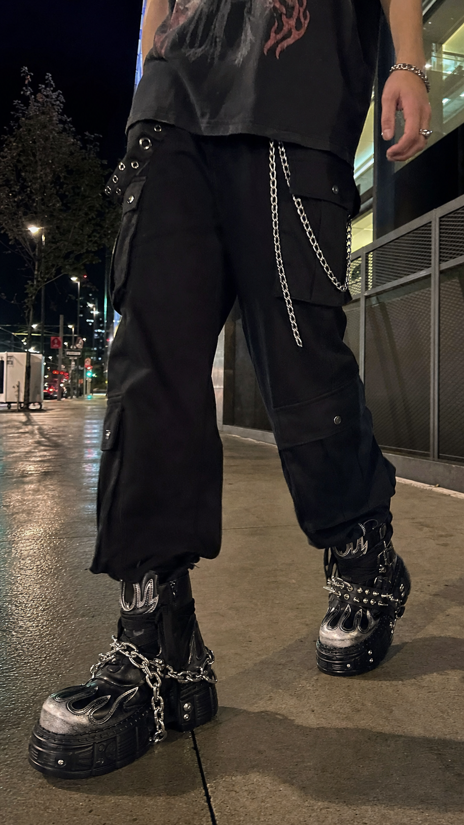 Black Chain-Spike Platform Boots UGC showcase 5