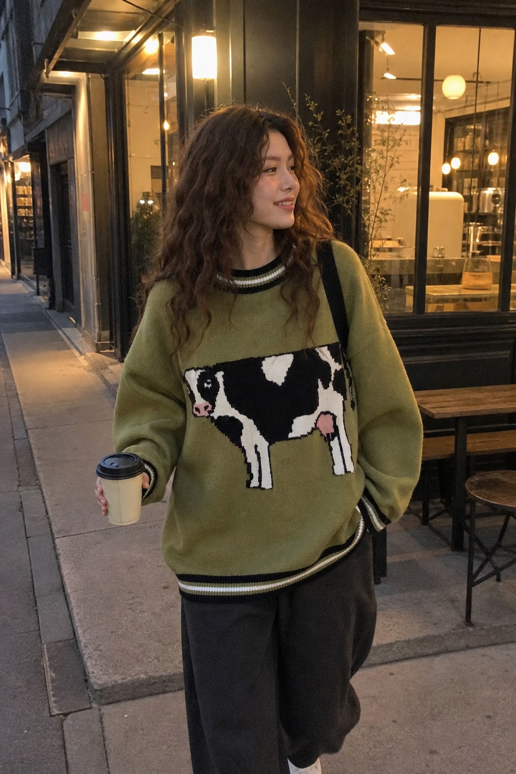 Moo Muse Cozy Knit Sweater showcase 5