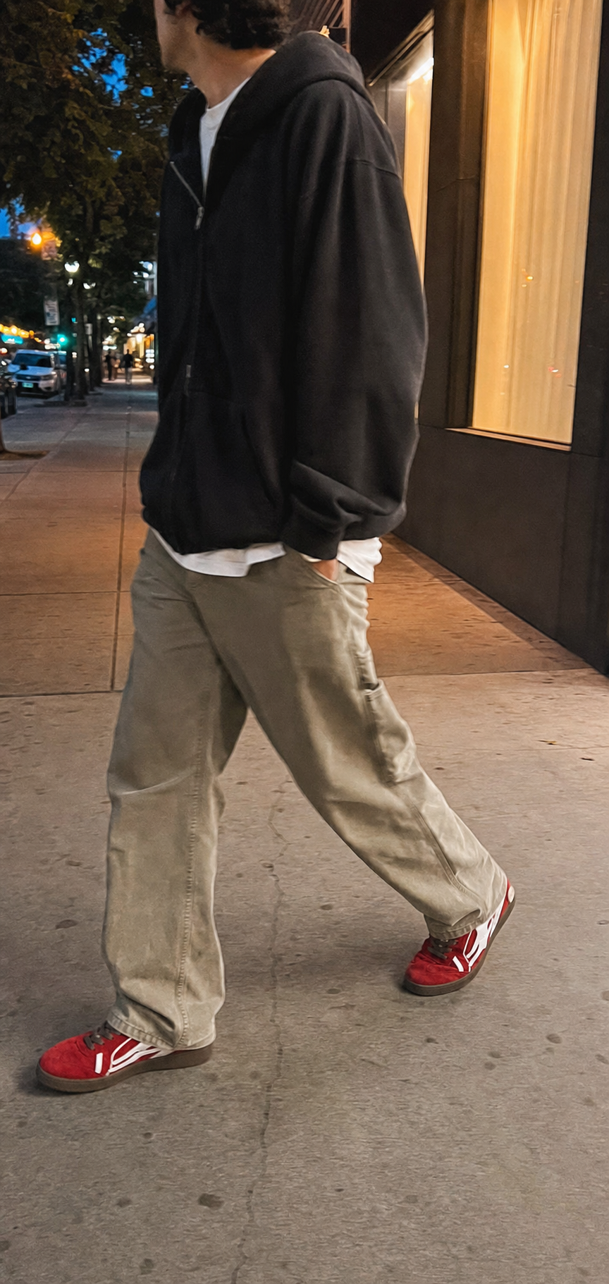 Red Suede Court Sneakers with White Logo UGC showcase 5