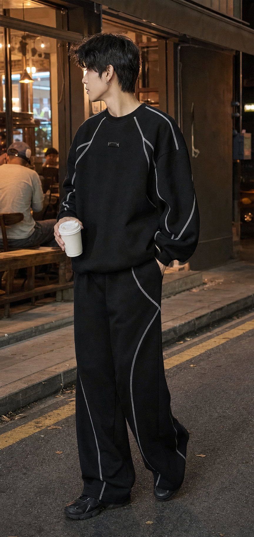 Oversized Contrast Stitch Sweatshirt showcase 5