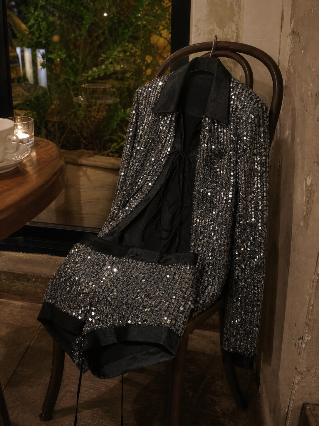 Sequin Blazer and Shorts Setup showcase 5