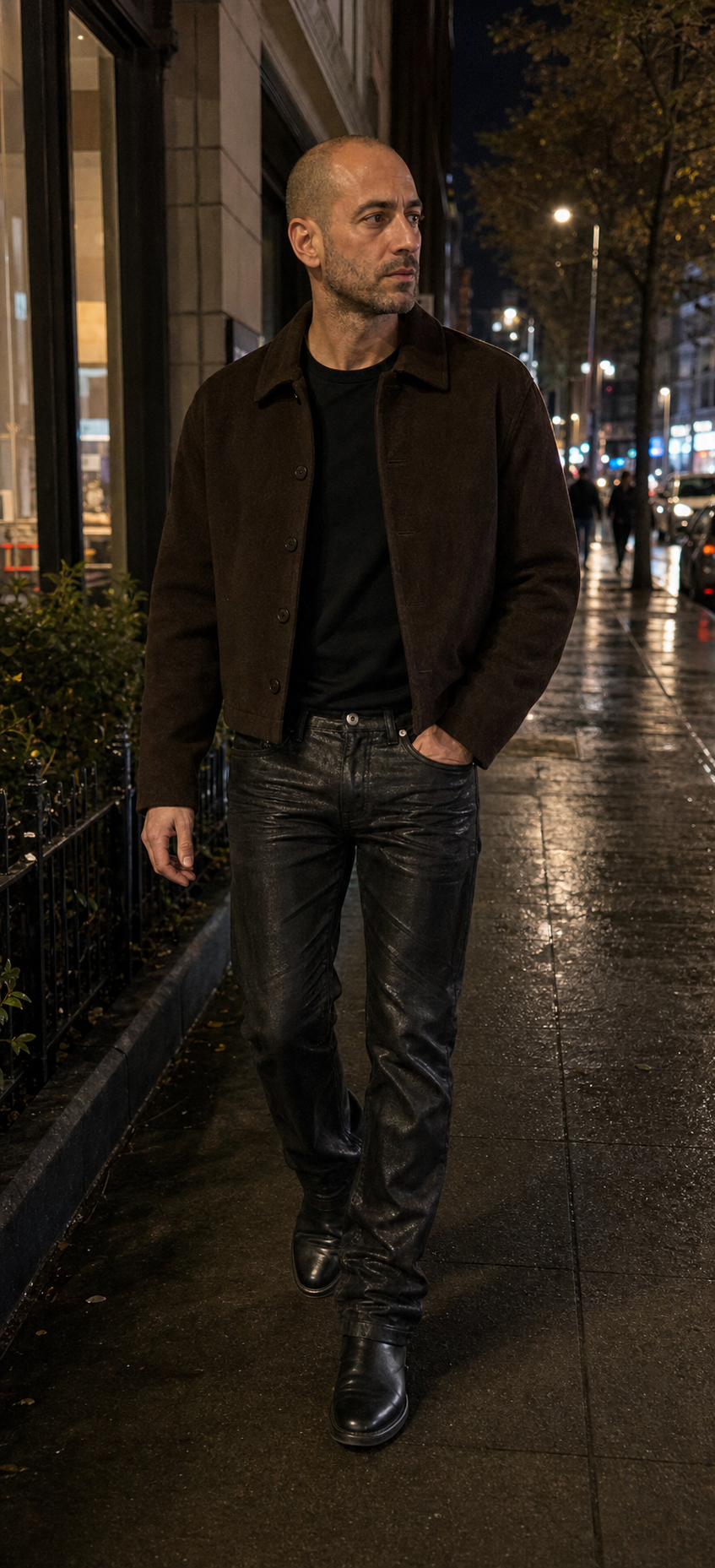 Midnight Resin Coated Straight Jeans UGC showcase 5