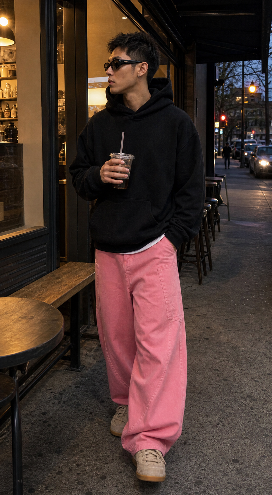 Pink Utility Wide-Leg Pants showcase 5