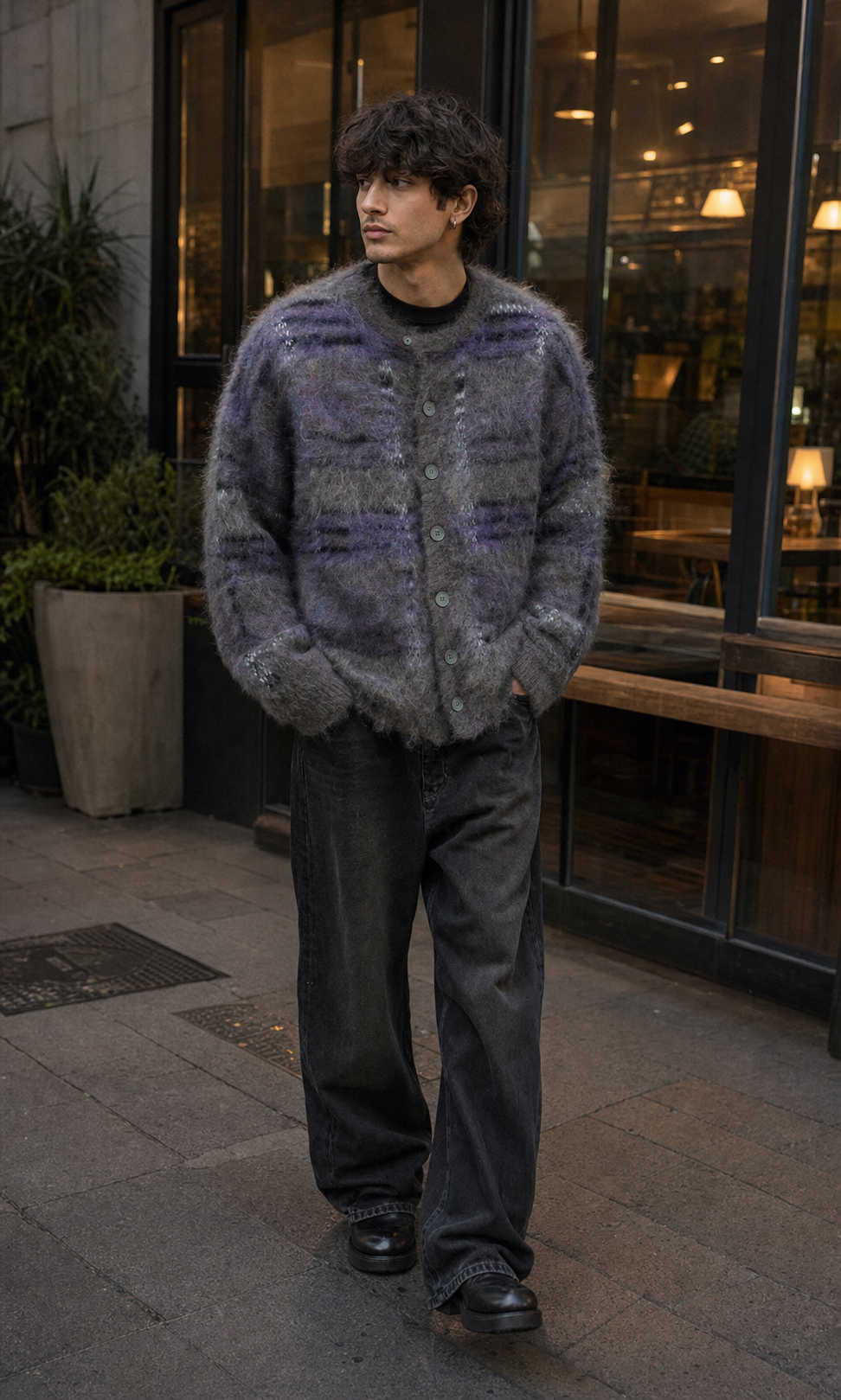 Nebula Mist Fuzzy Cardigan showcase 5