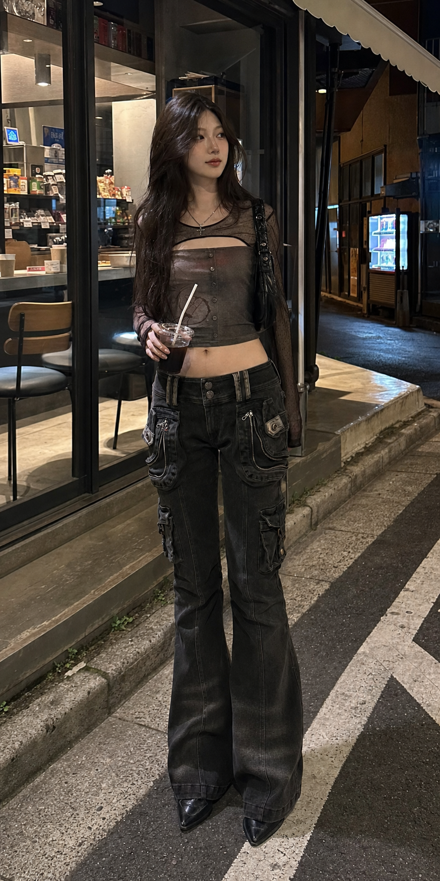 Obsidian Arsenal Cargo Flare Jeans showcase 5