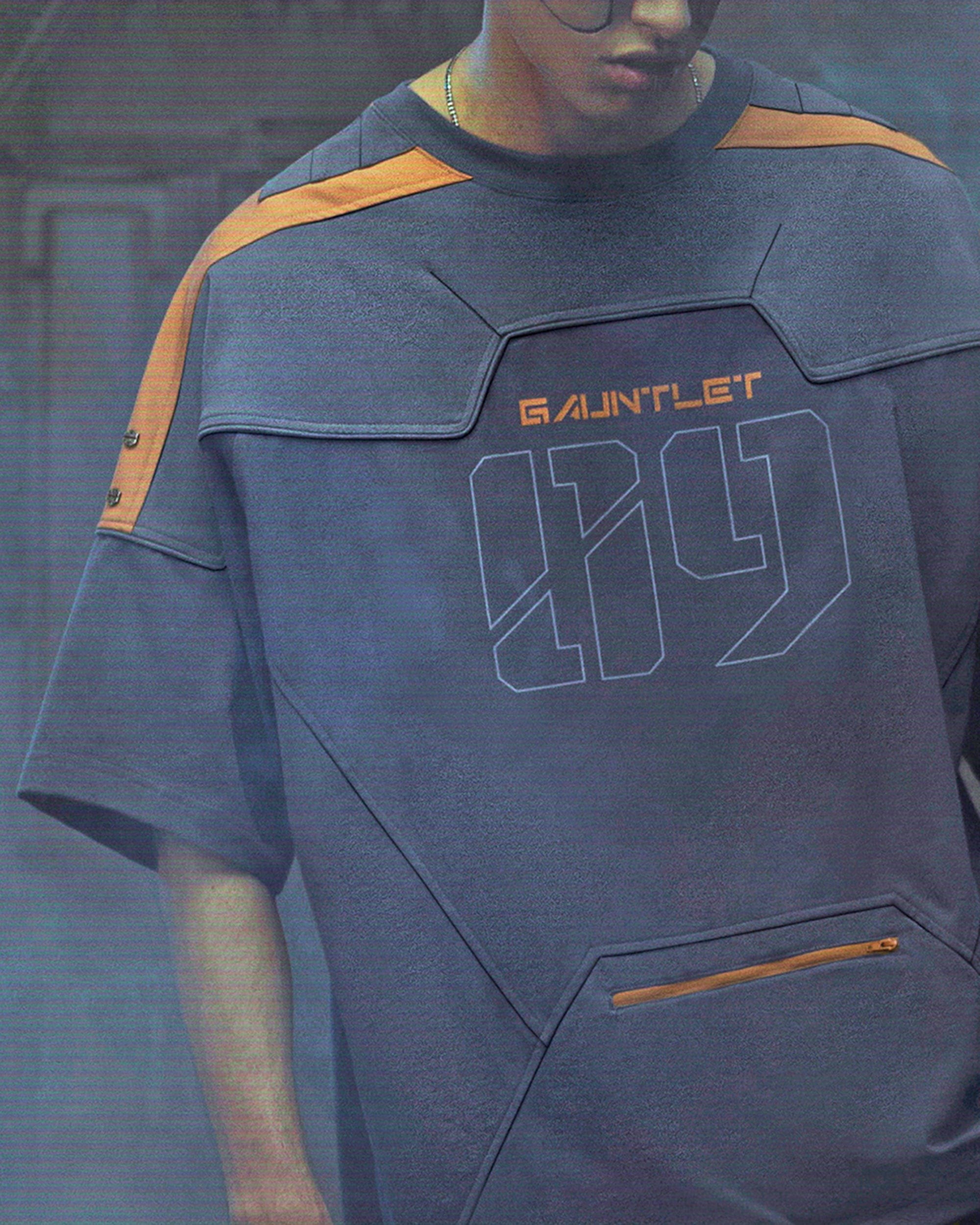 Cyberpunk Gaming Tee Dark Orange