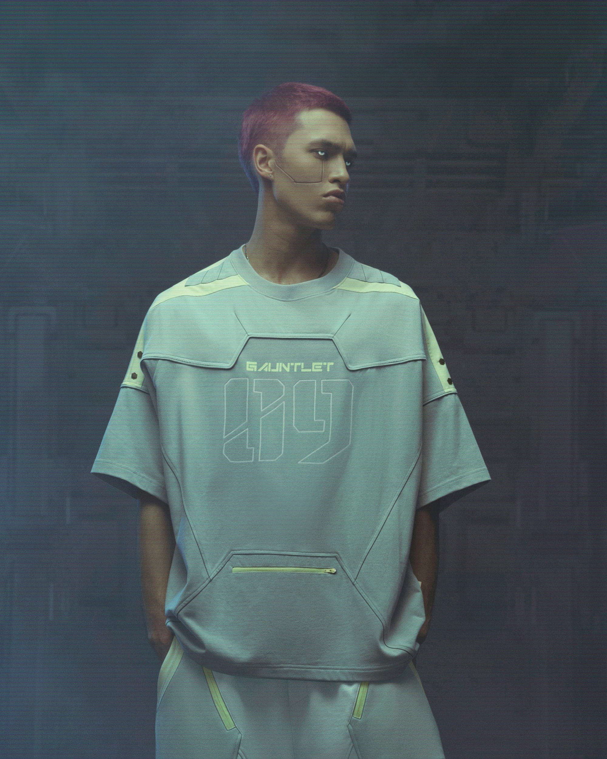 Cyberpunk Gaming Tee Silver