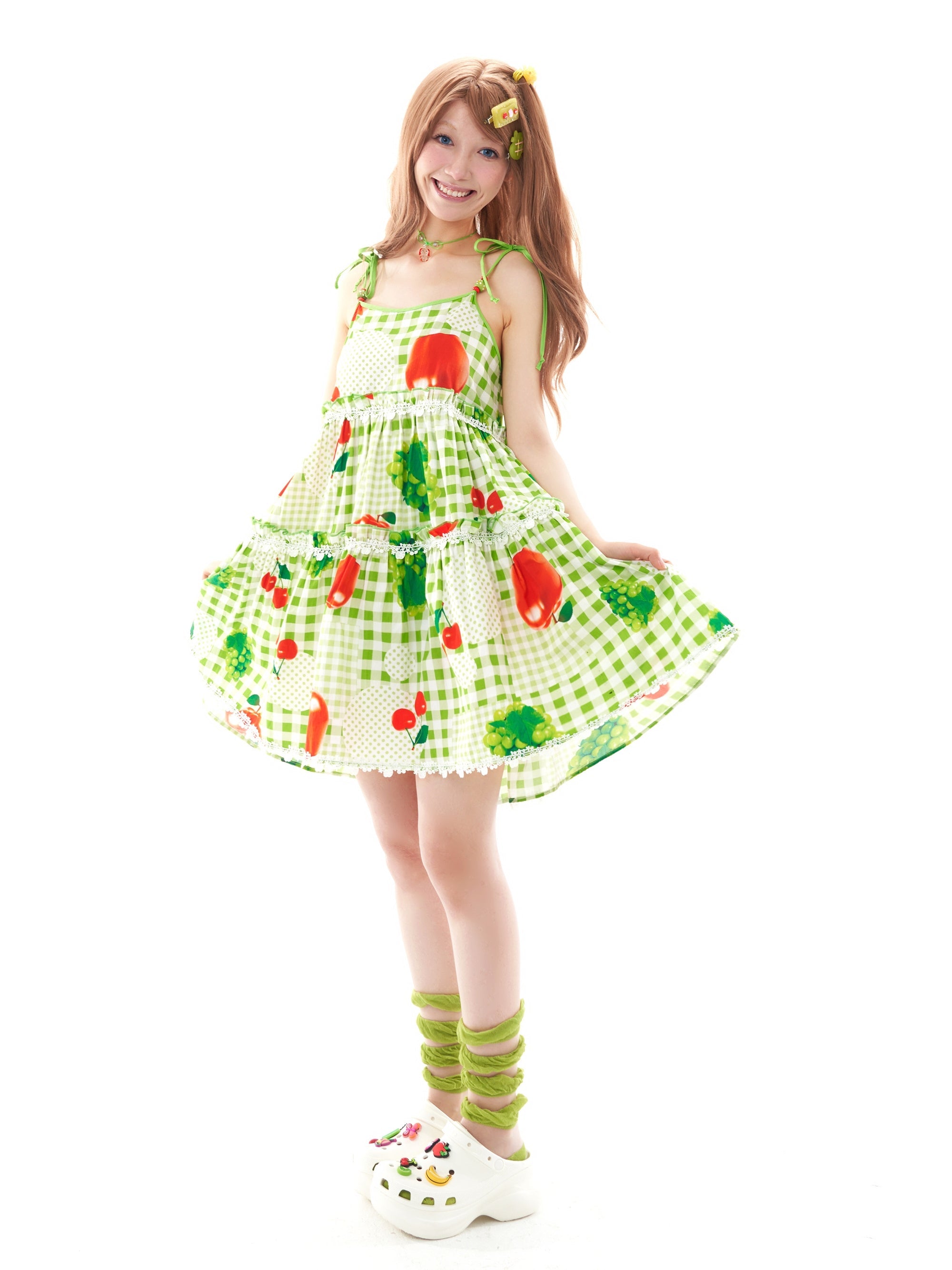 Sweet Gingham Fruit Garden Sundress