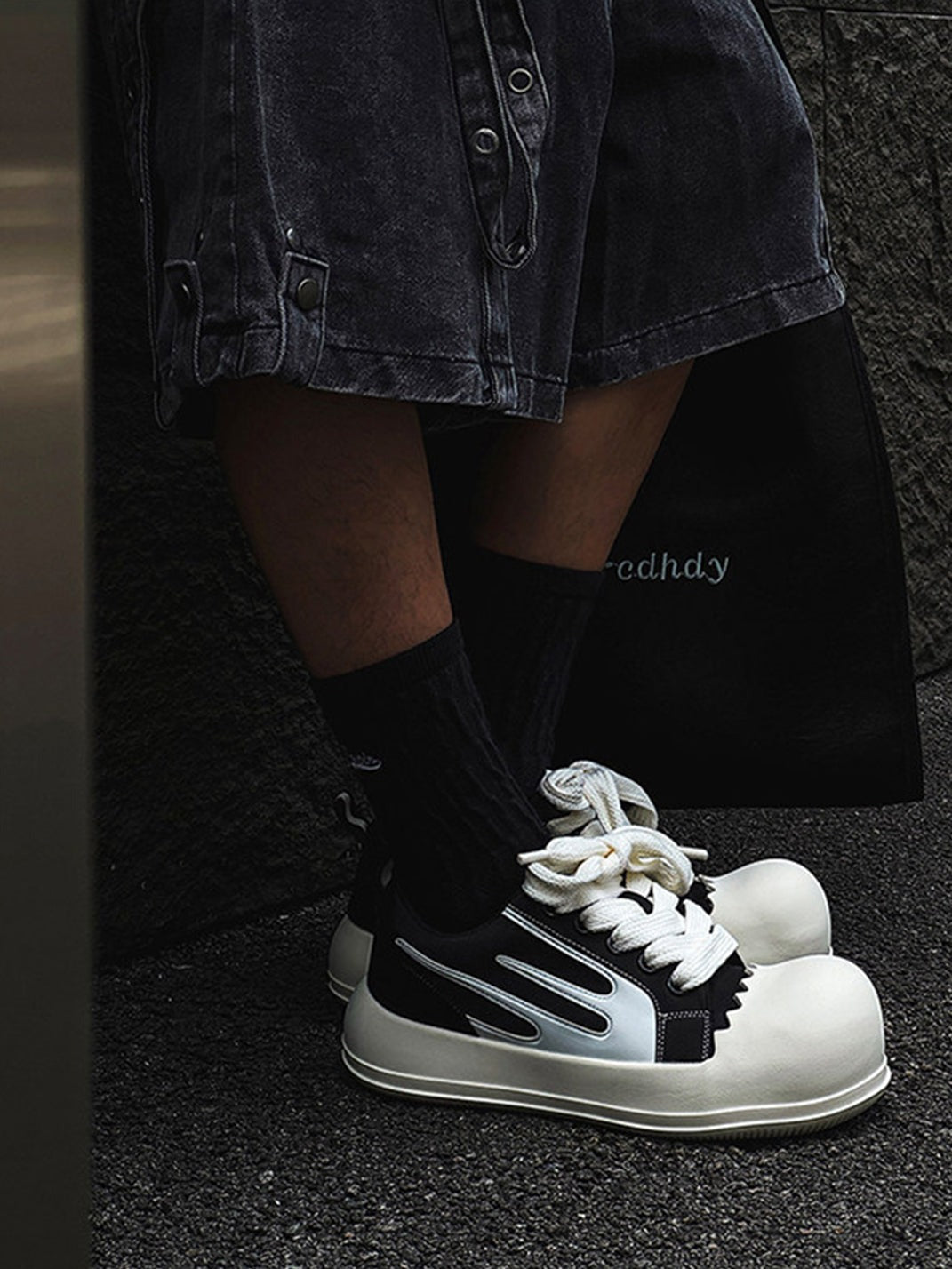Jagged Edge Oversized Round Toe Chunky Platform Skate Sneakers image 6