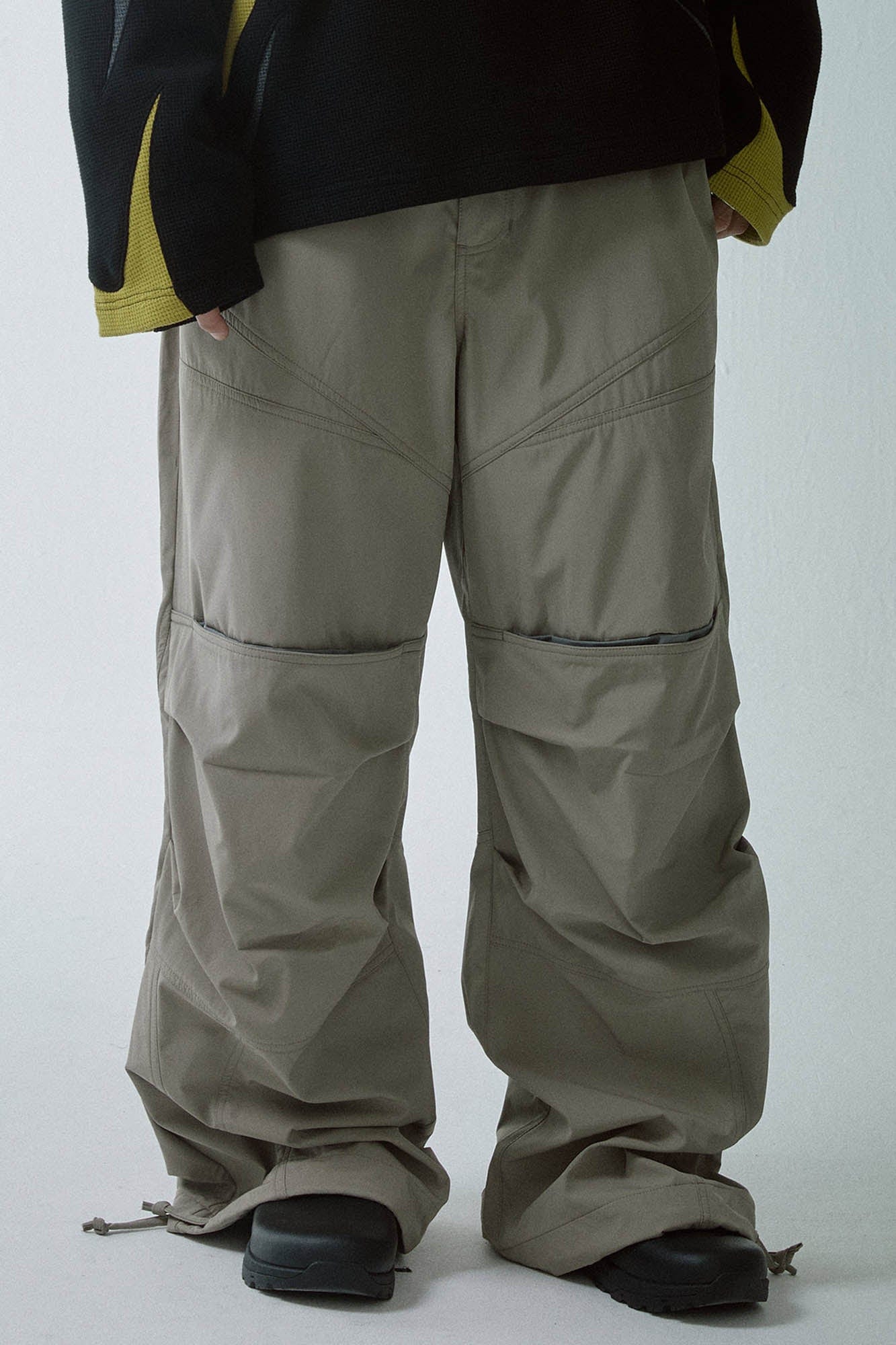 Wide-Leg Panel Utility Pants