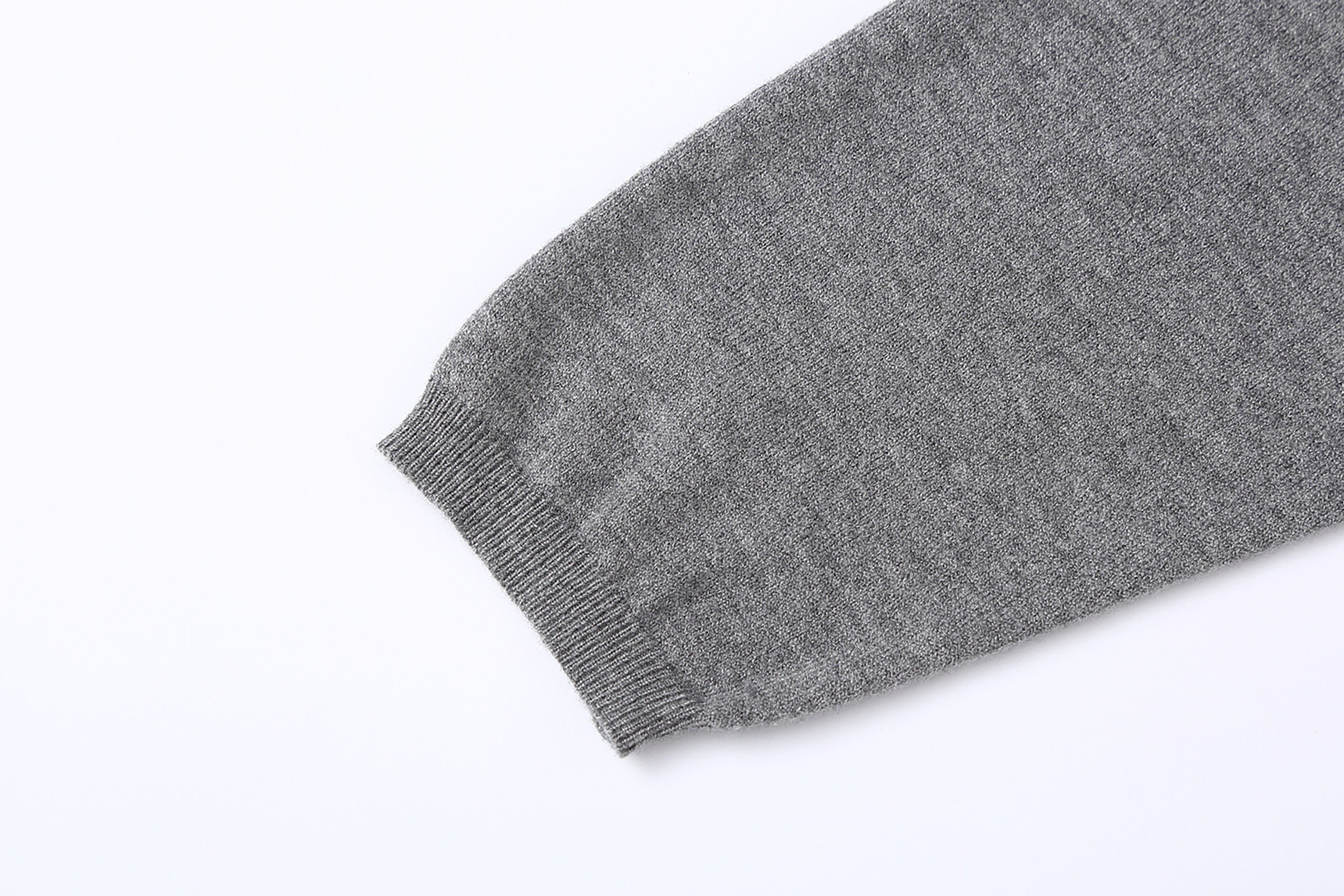 Light Gray Button-Up Cardigan Sweater