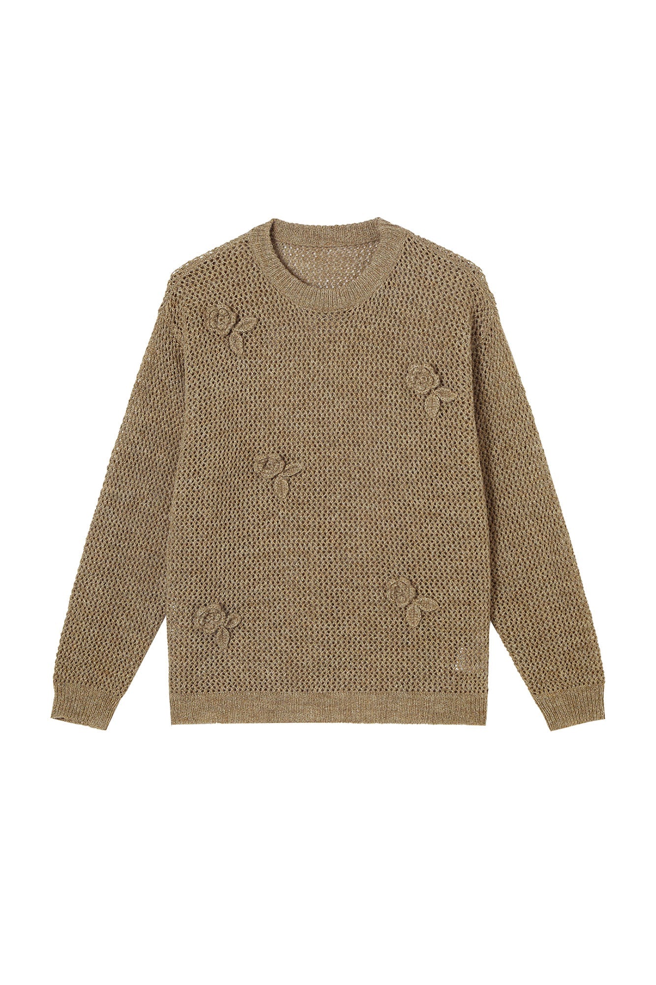 Crochet Floral Knit Sweater