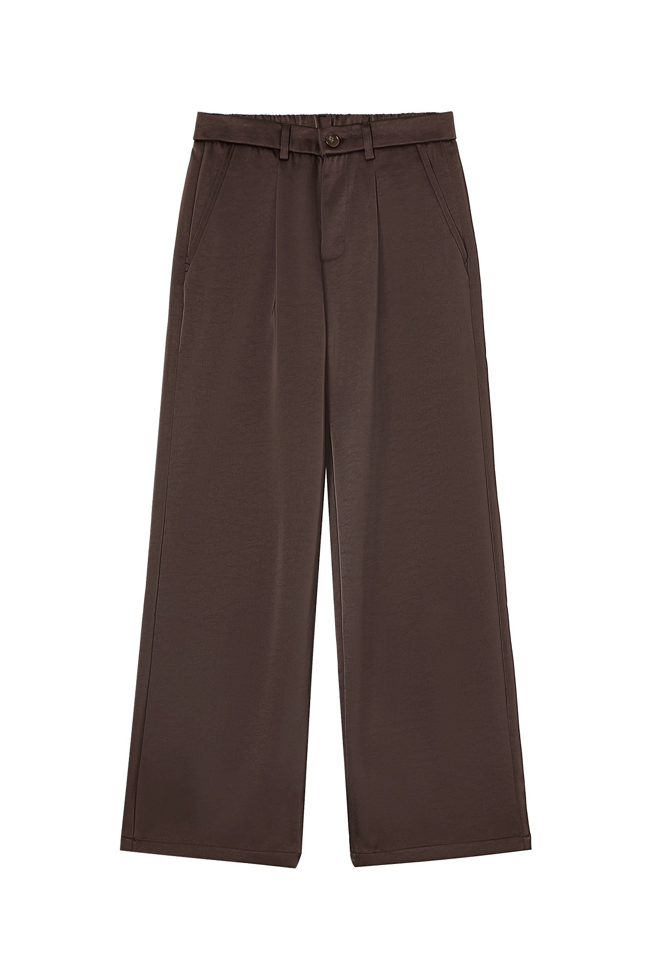 Satin Pleated Trousers