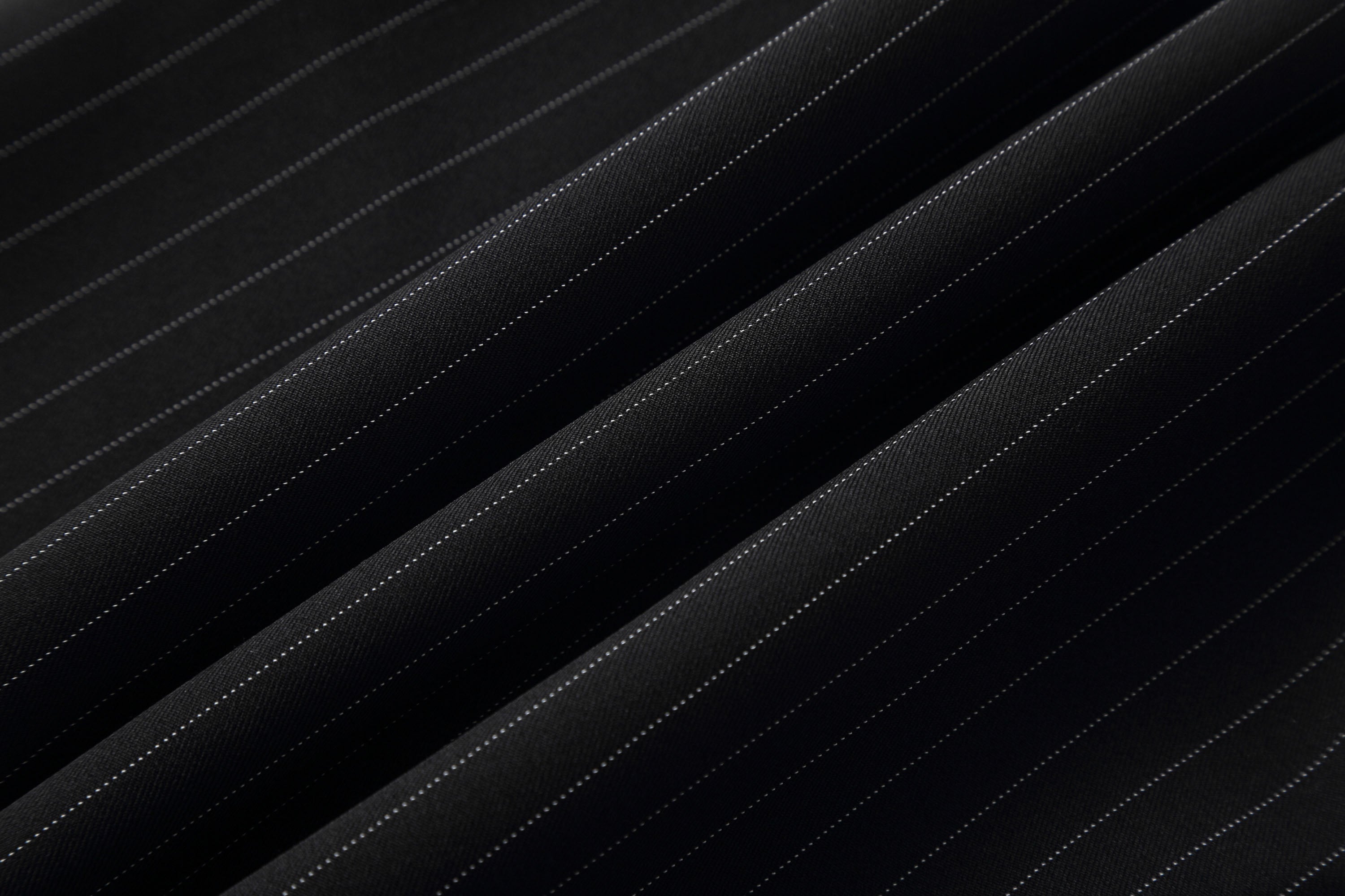 Wide-Leg Pinstripe Suit Trousers