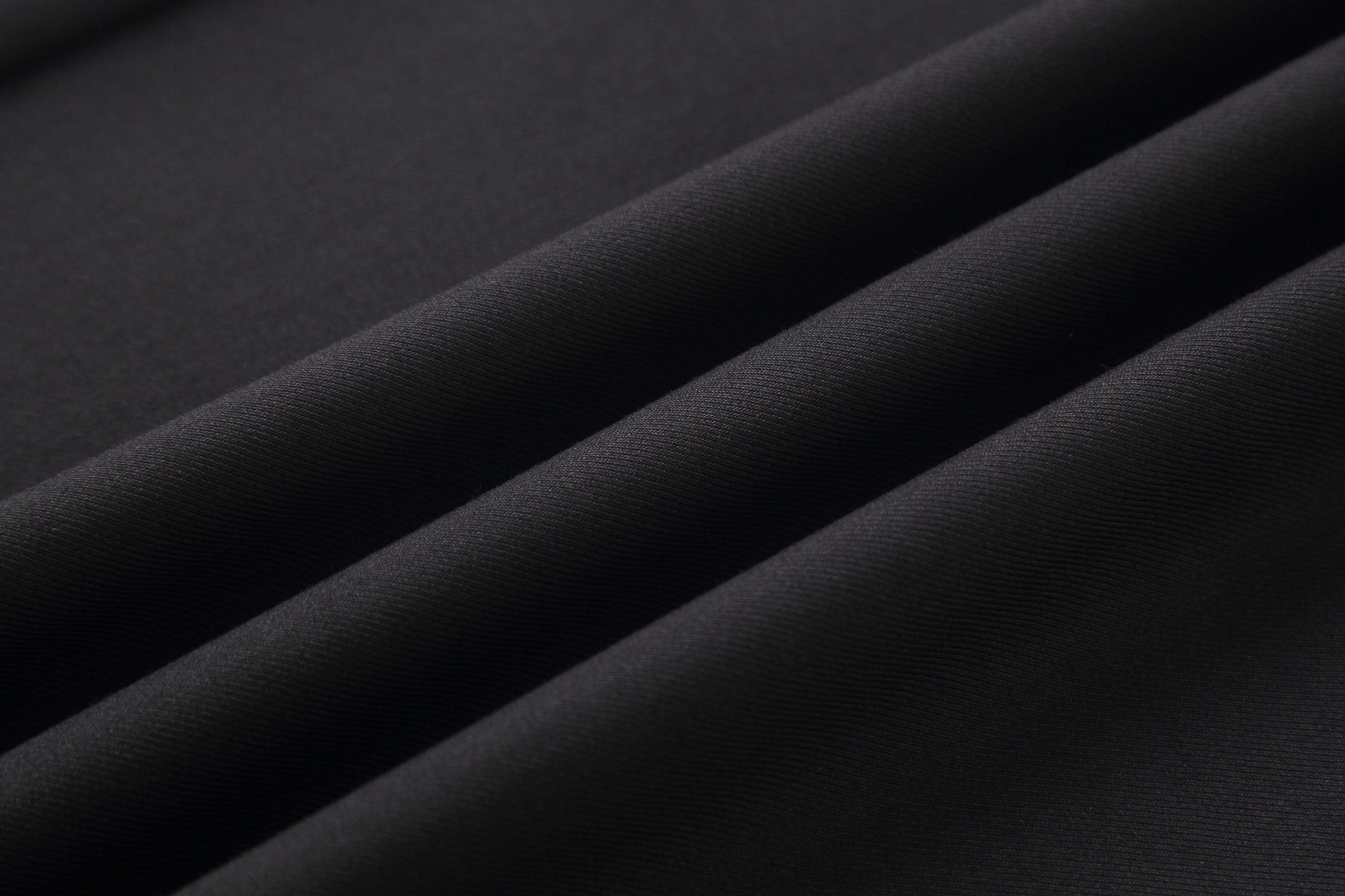 Pleated Waist Black Wide-Leg Trousers