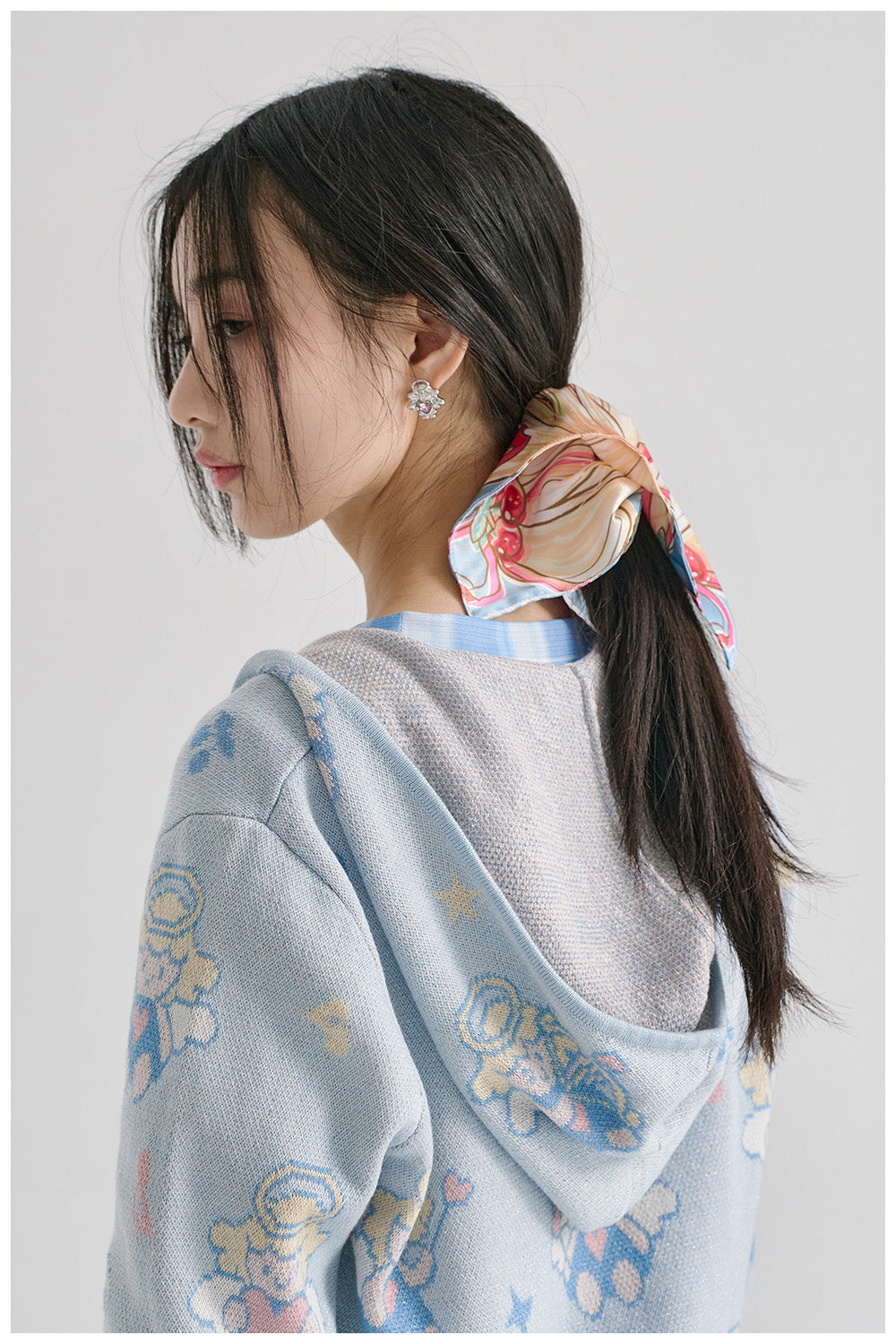 Cherry Princess Silk Hair Scarf