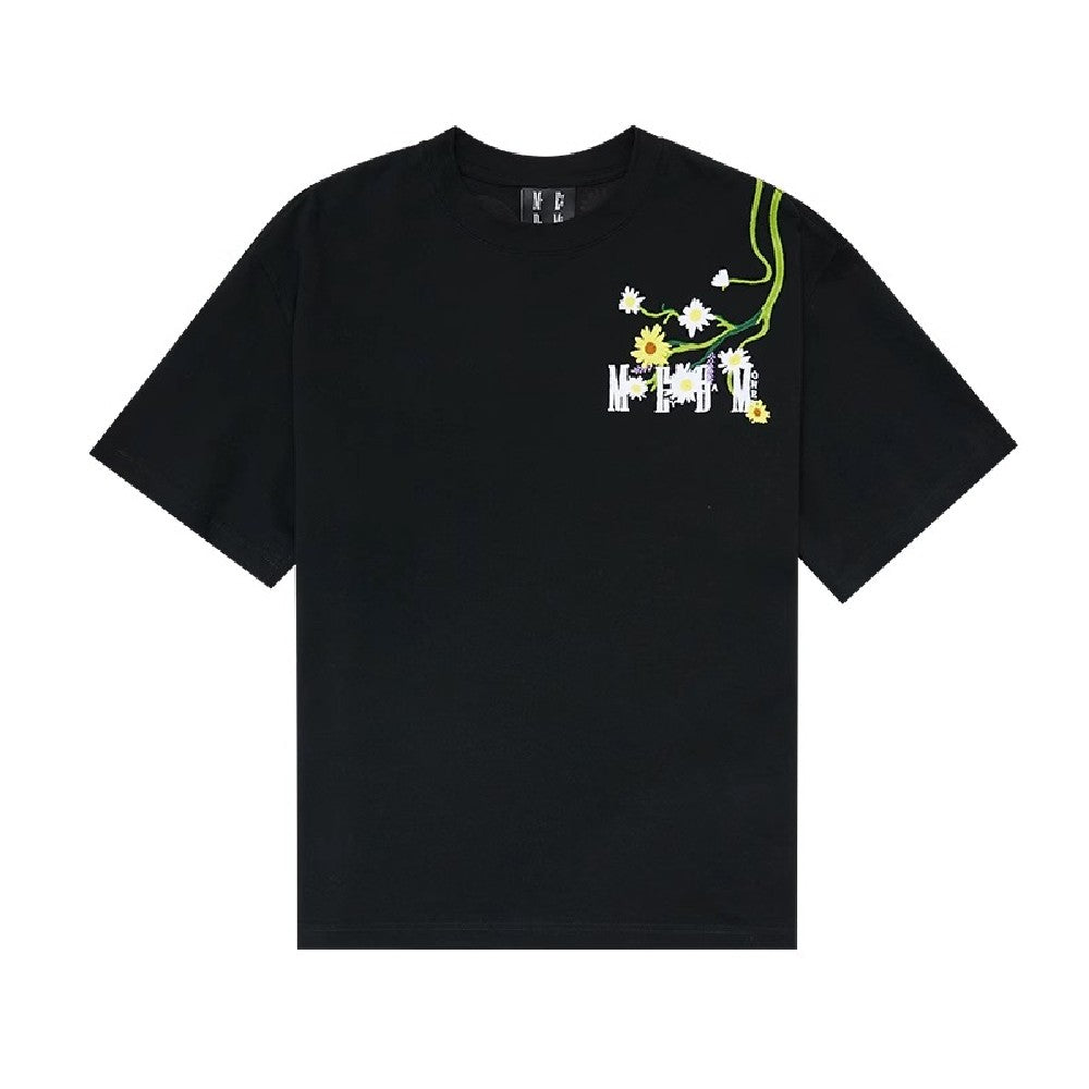 Flowers Logo Embroidered Tee - chiclara