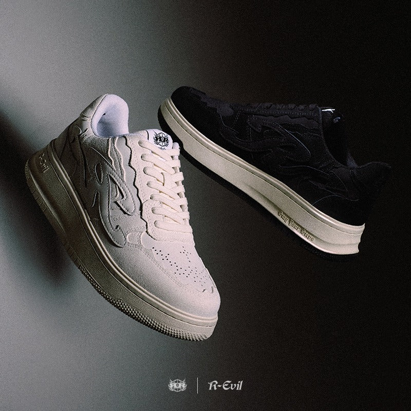 Pattern Platform Sneakers Triple White