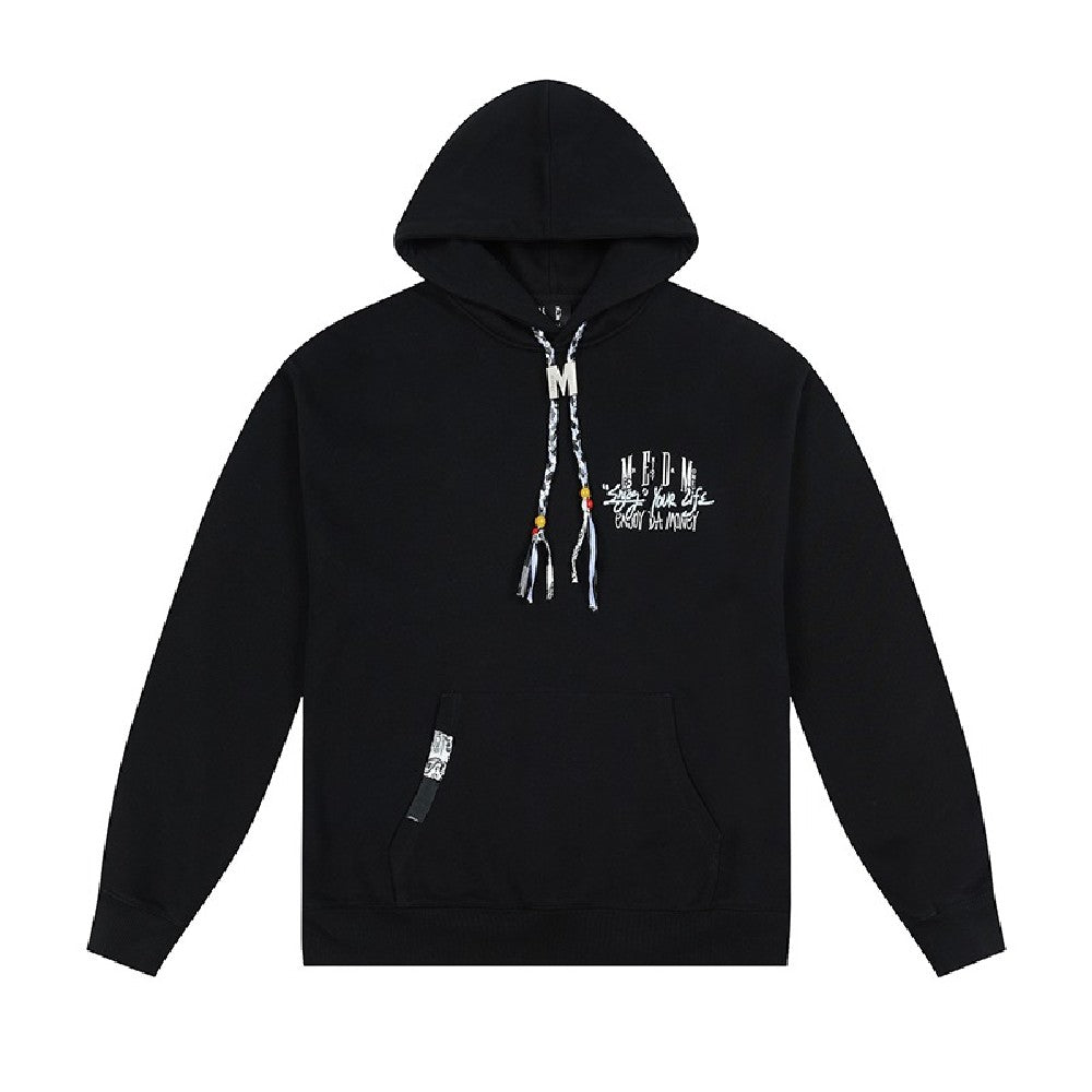 Washed Hoodie with Embroidered Logo - chiclara