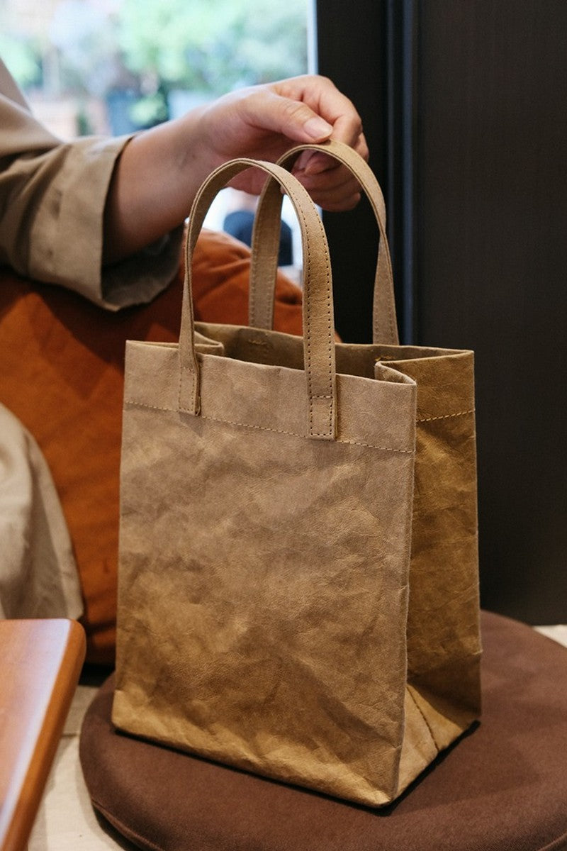Mini Kraft Fake Paper Tote Bag