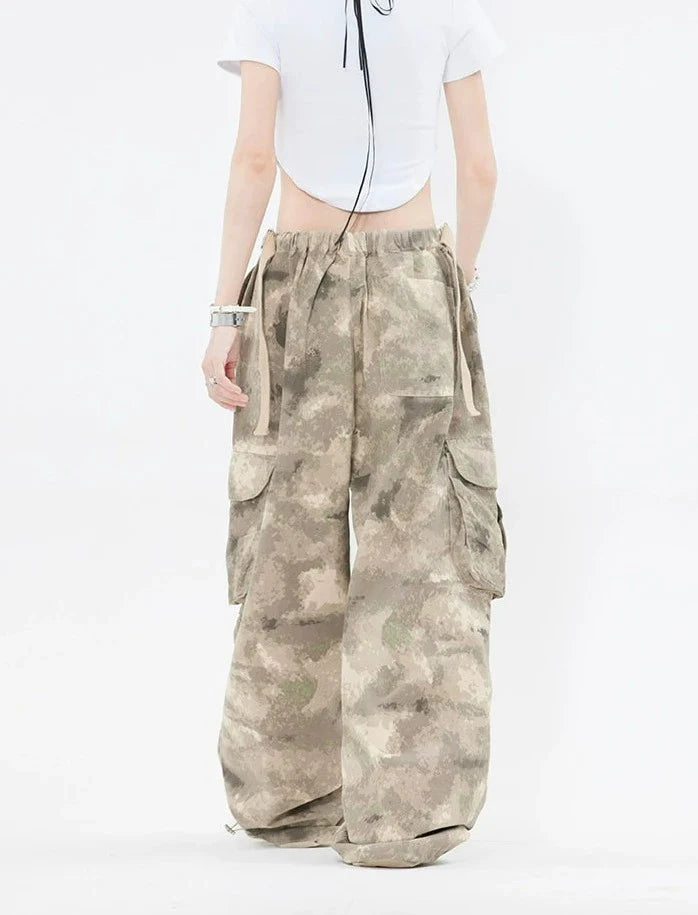 Desert Camo Wide Cargo Pants