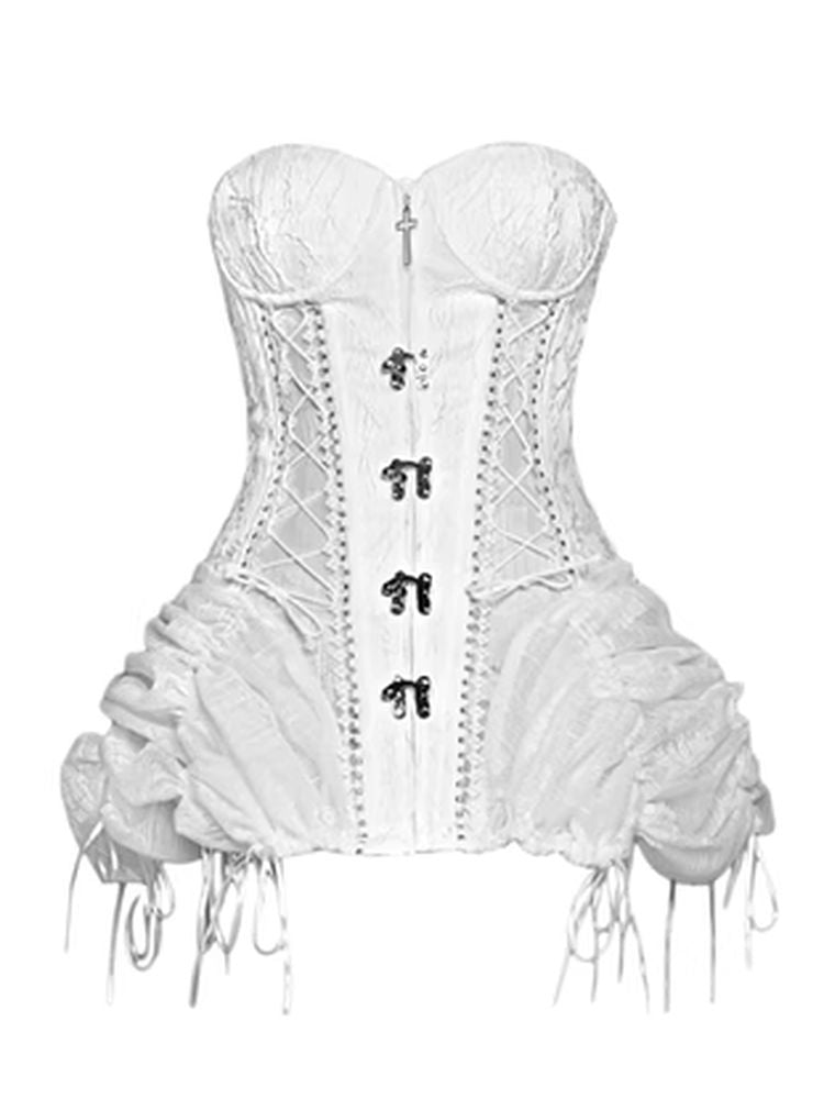 White Corset Bloomer Set