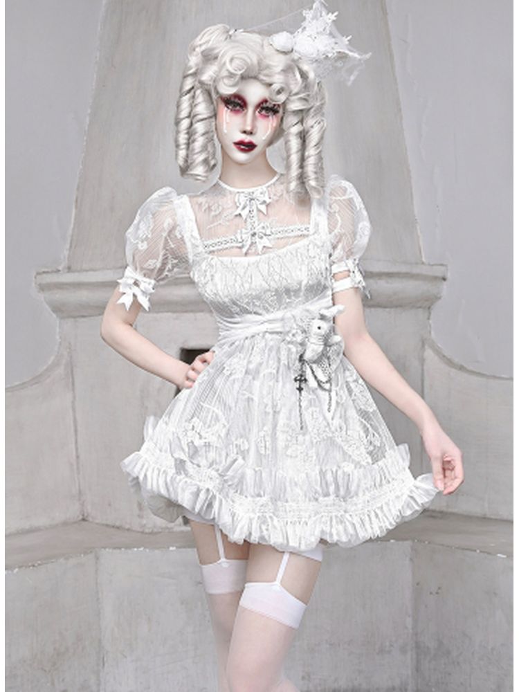 White Lace Doll Dress