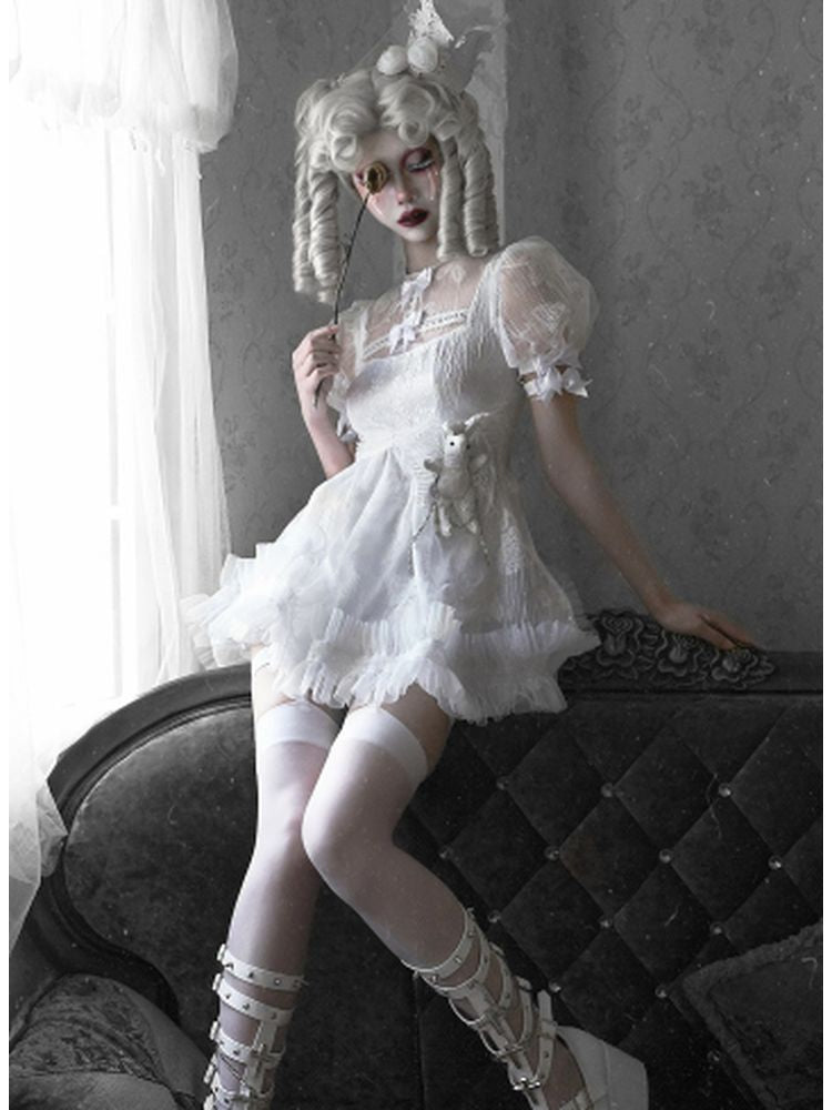 White Lace Doll Dress