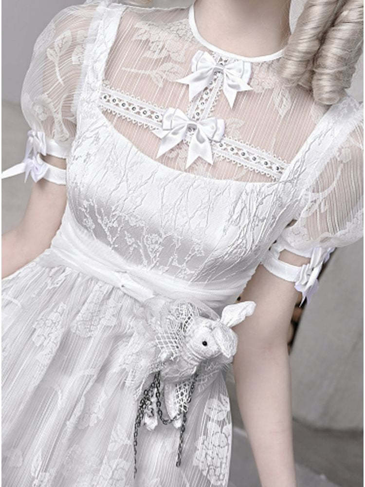 White Lace Doll Dress