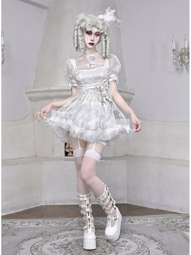 White Lace Doll Dress