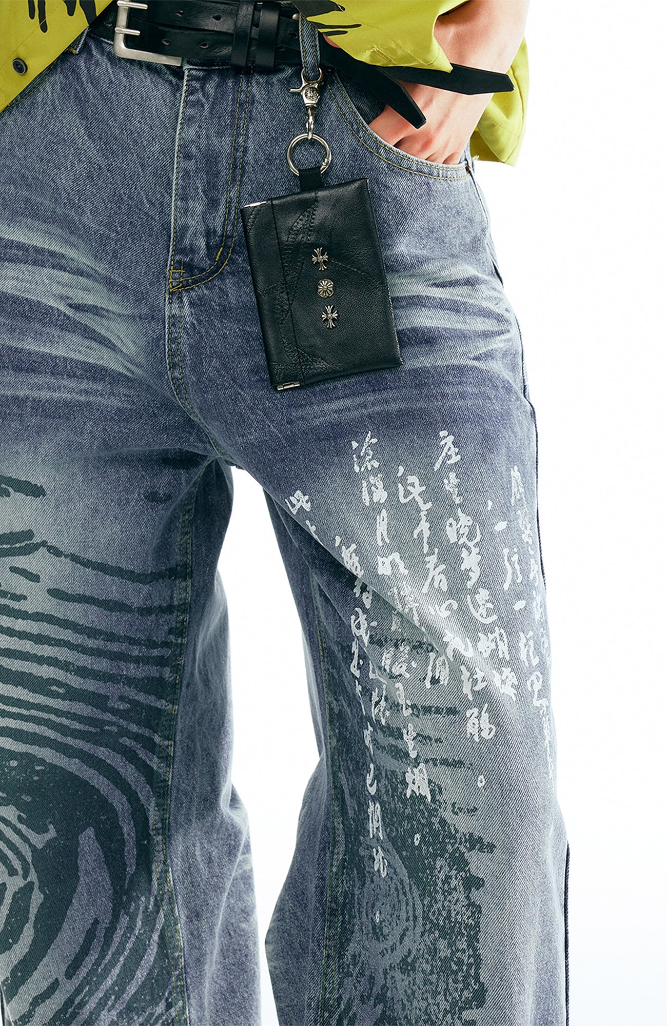 Poetry Graphic Straight-Leg Jeans