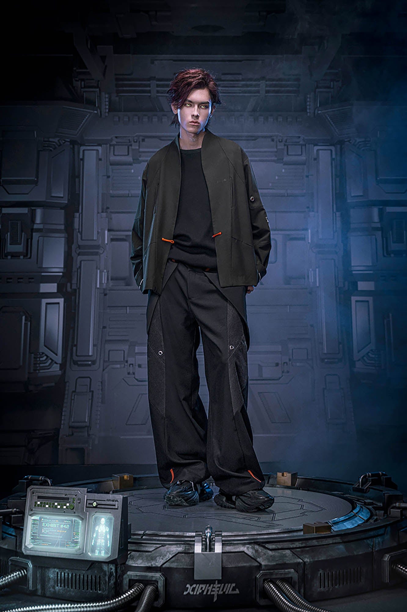 Techwear Utility Wide-Leg Cargo Pants