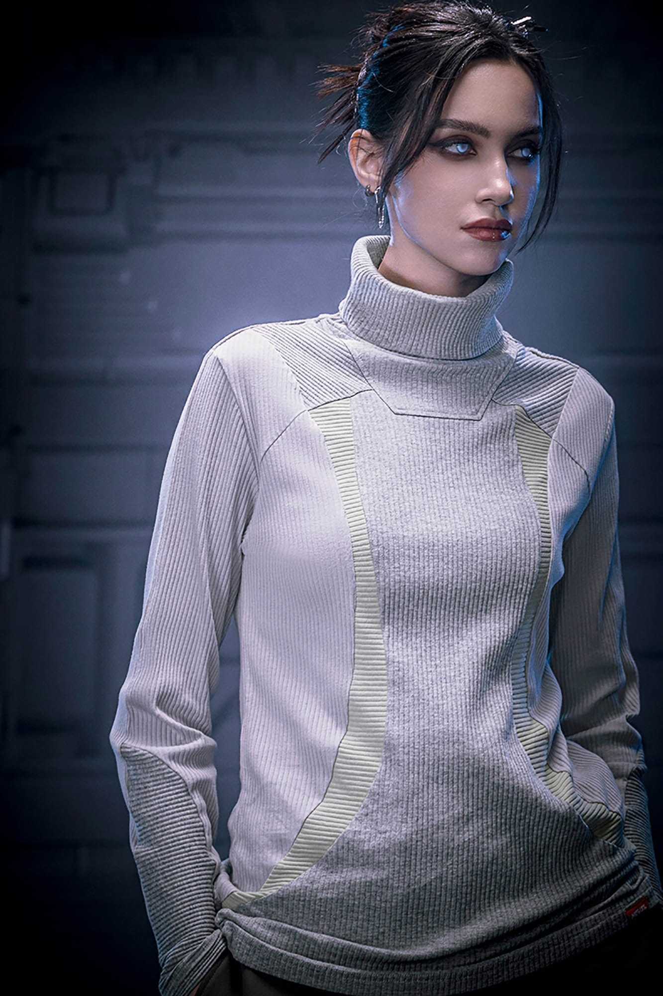 Tech Turtleneck Sweater Grey