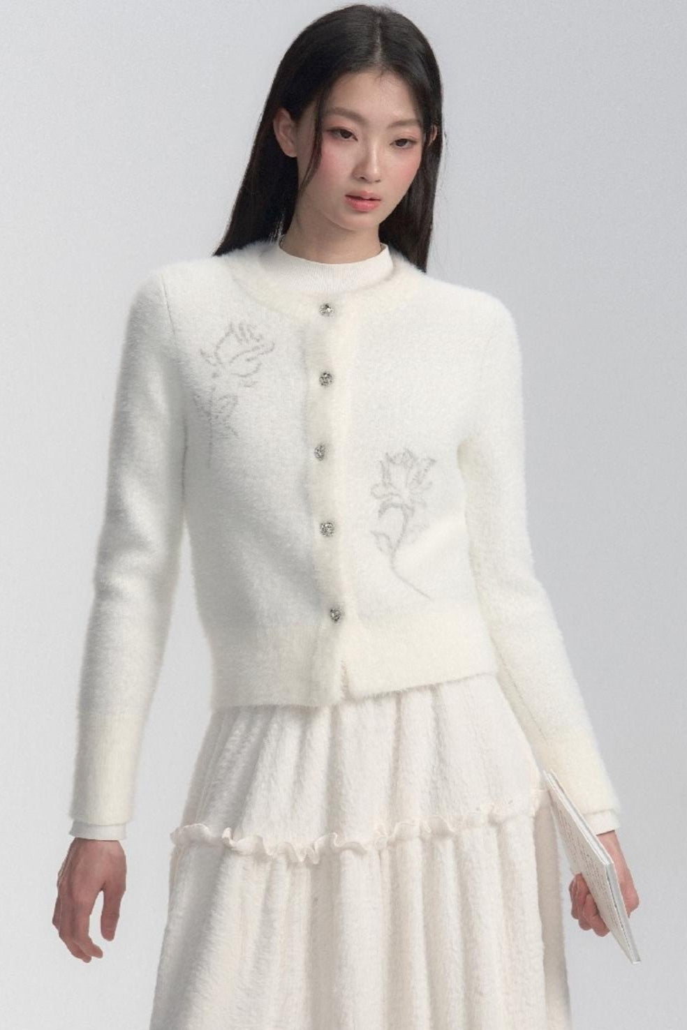 Angelic Pearl Button Cardigan