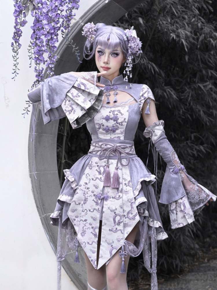 Chinese Qipao Inspired Lolita Fashion Skirt