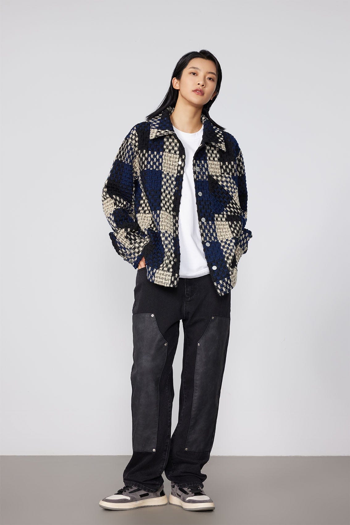 Patchwork Knit Jacket