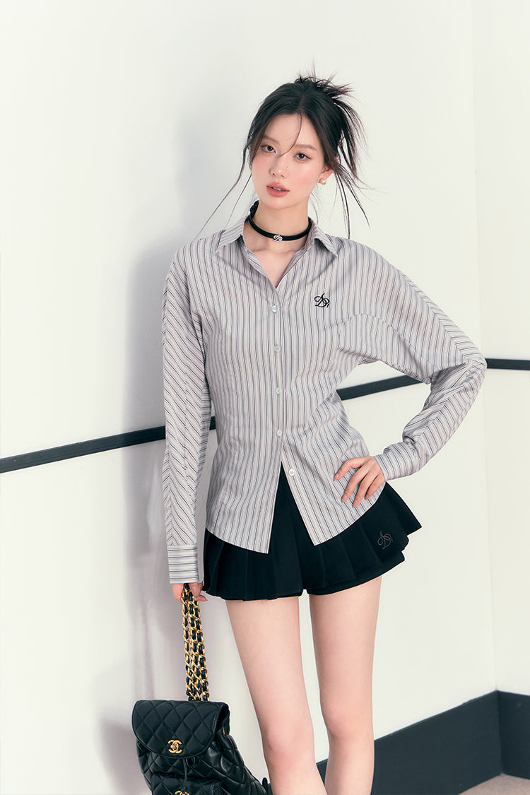 Pastel Pinstripe Button-Down Shirt