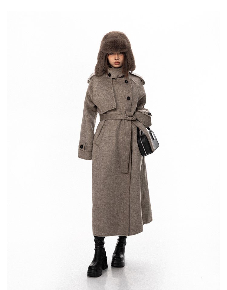 Wool Military-Style Trench Coat