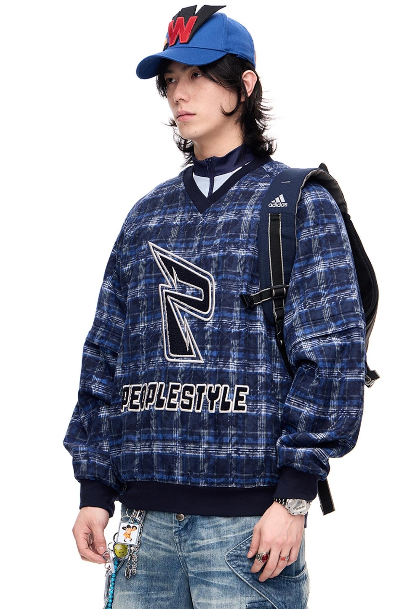 Men's Checked Fleece Detachable Shirt