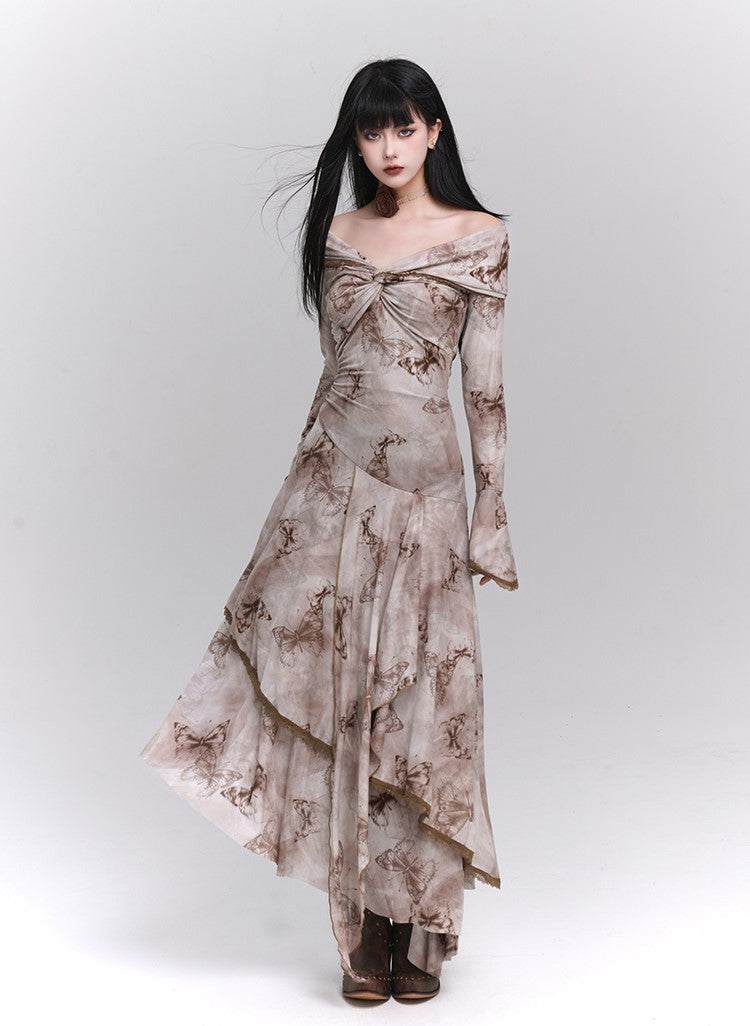 Butterfly Gothic Maxi Dress