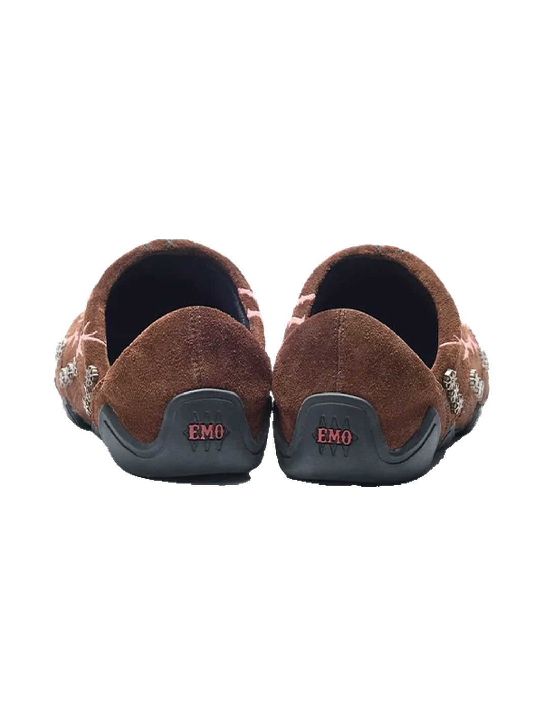 Embroidered Layered Suede Studded Mules - view 10