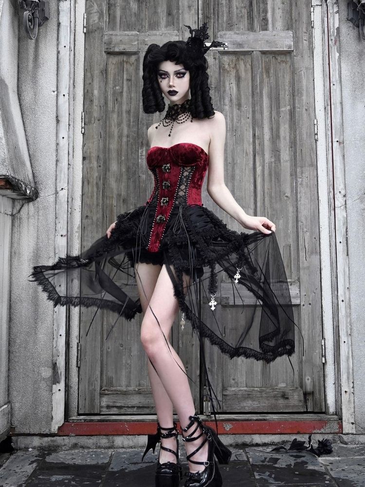 Velvet Lace Steampunk Corset