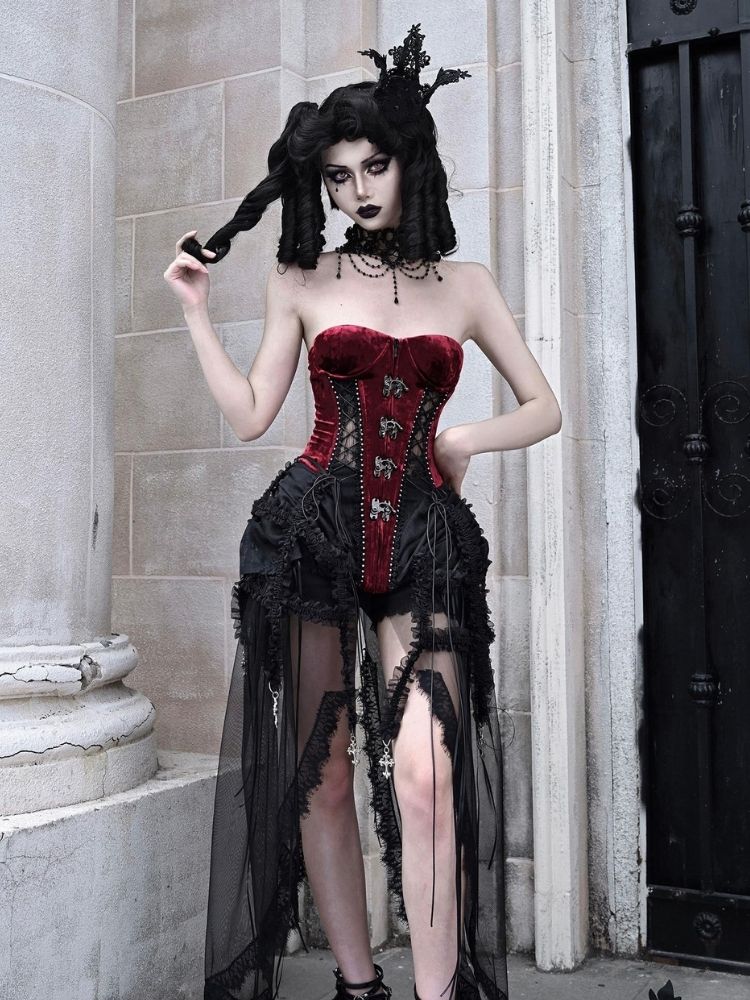 Velvet Lace Steampunk Corset