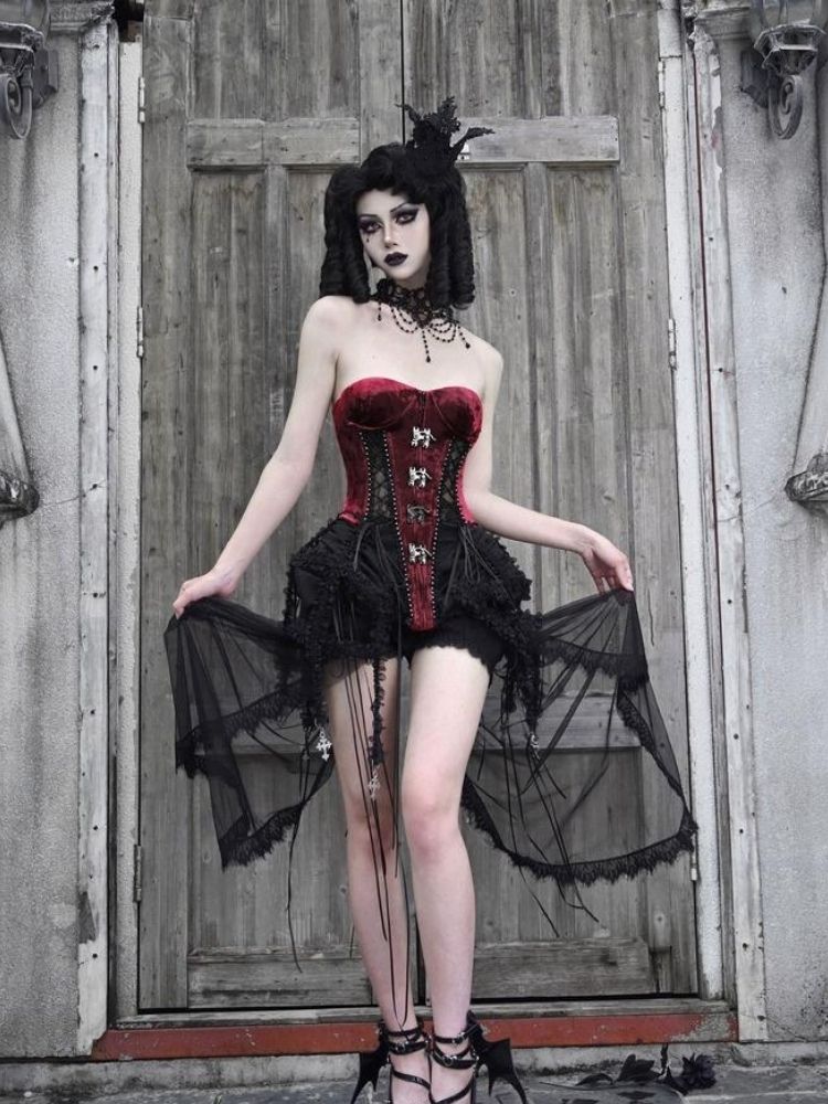 Velvet Lace Steampunk Corset