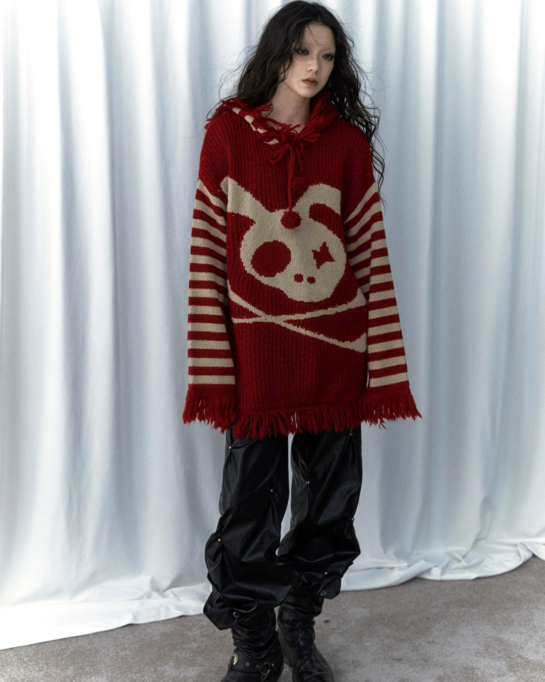 Skeleton Rabbit Knit Sweater