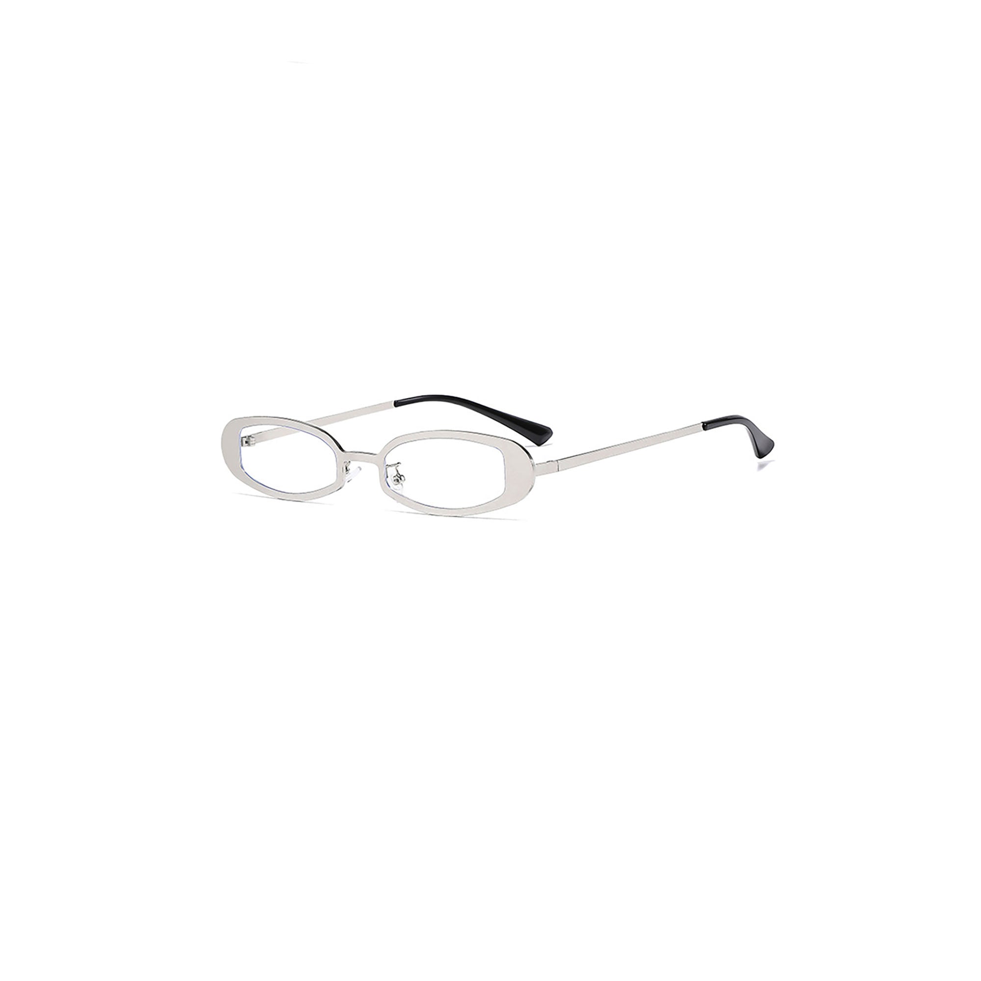 Polished-Brow Narrow Oval Sunglasses - view 2