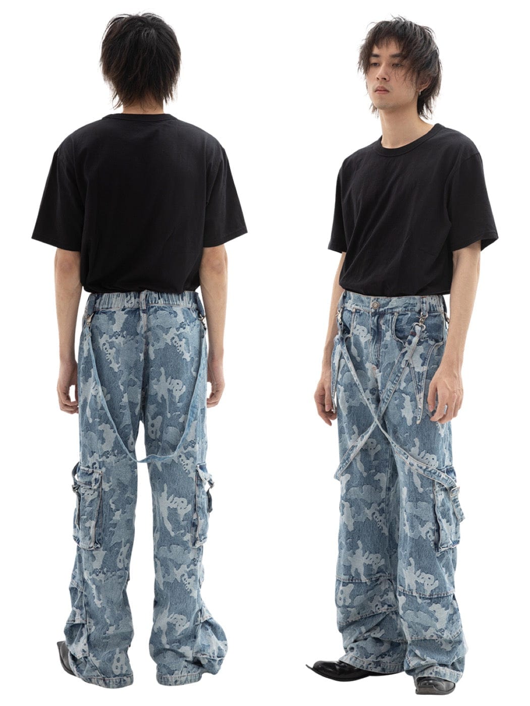 Snow Camo Strap Jeans