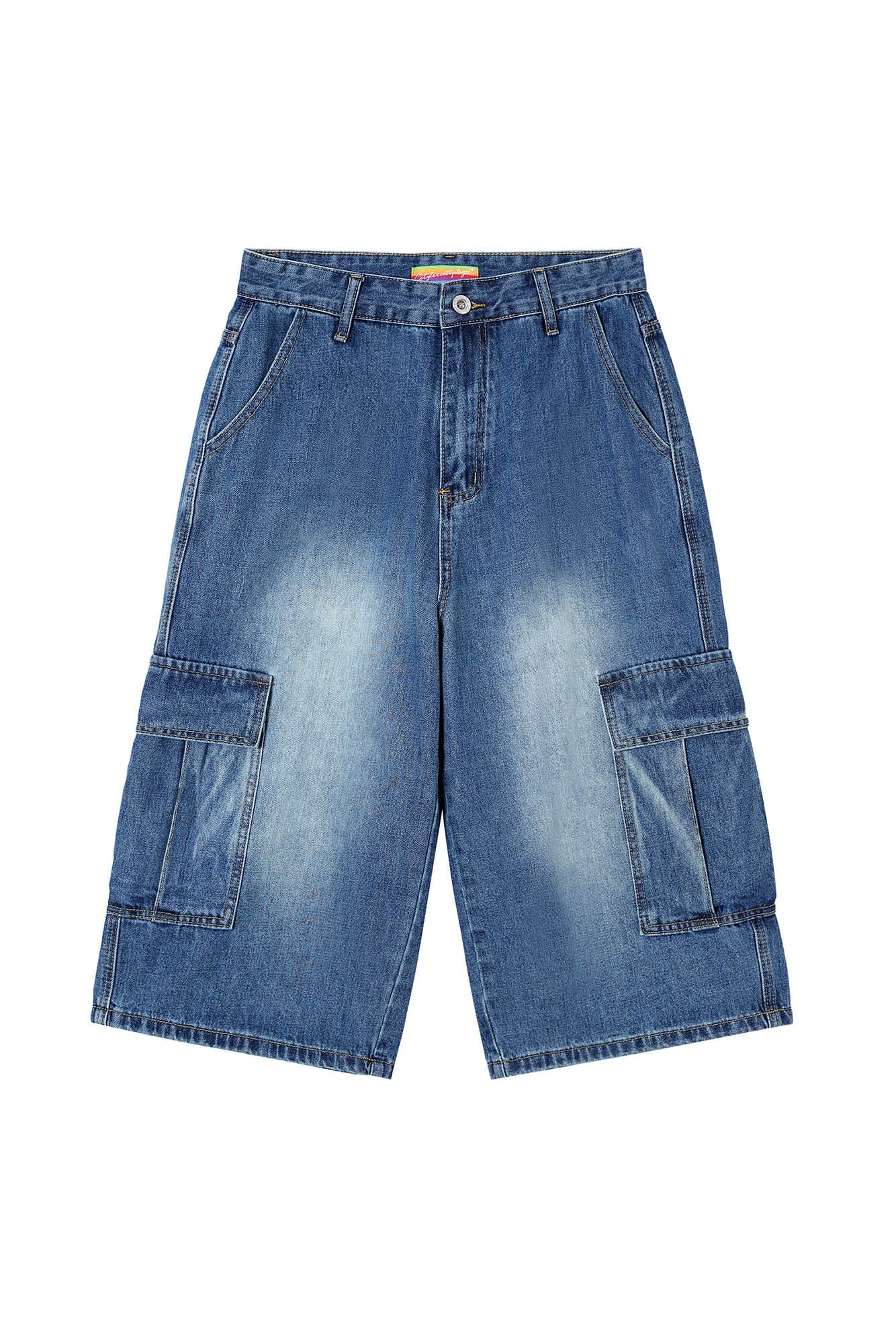 Baggy Denim Cargo Shorts