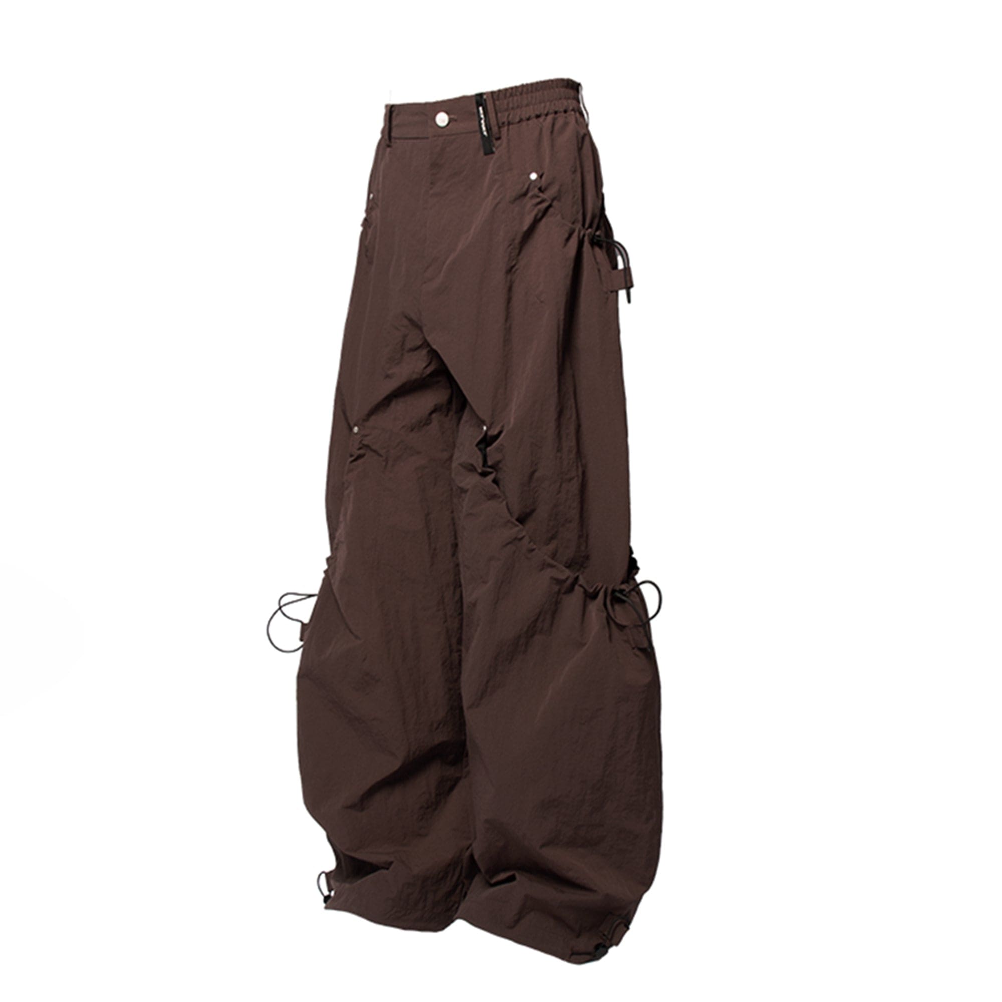 Drawstring Wide Leg Technical Pants